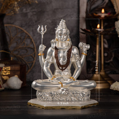 Lord Shiv Murti - Silver Plated (8 Inch)