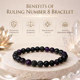 Ruling Number 8 | Crystal Bracelet | Numerology Bracelet - 8mm