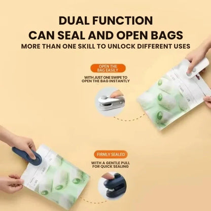 FreshLock™ – Portable Mini Sealer | No Preheating Needed | Airtight Seal