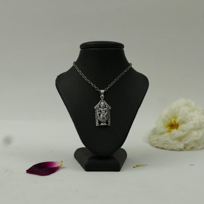 Lord Venkateswara (Balaji) Brass Pendant with Silver Finish – Temple Design Locket (Pendant Only)
