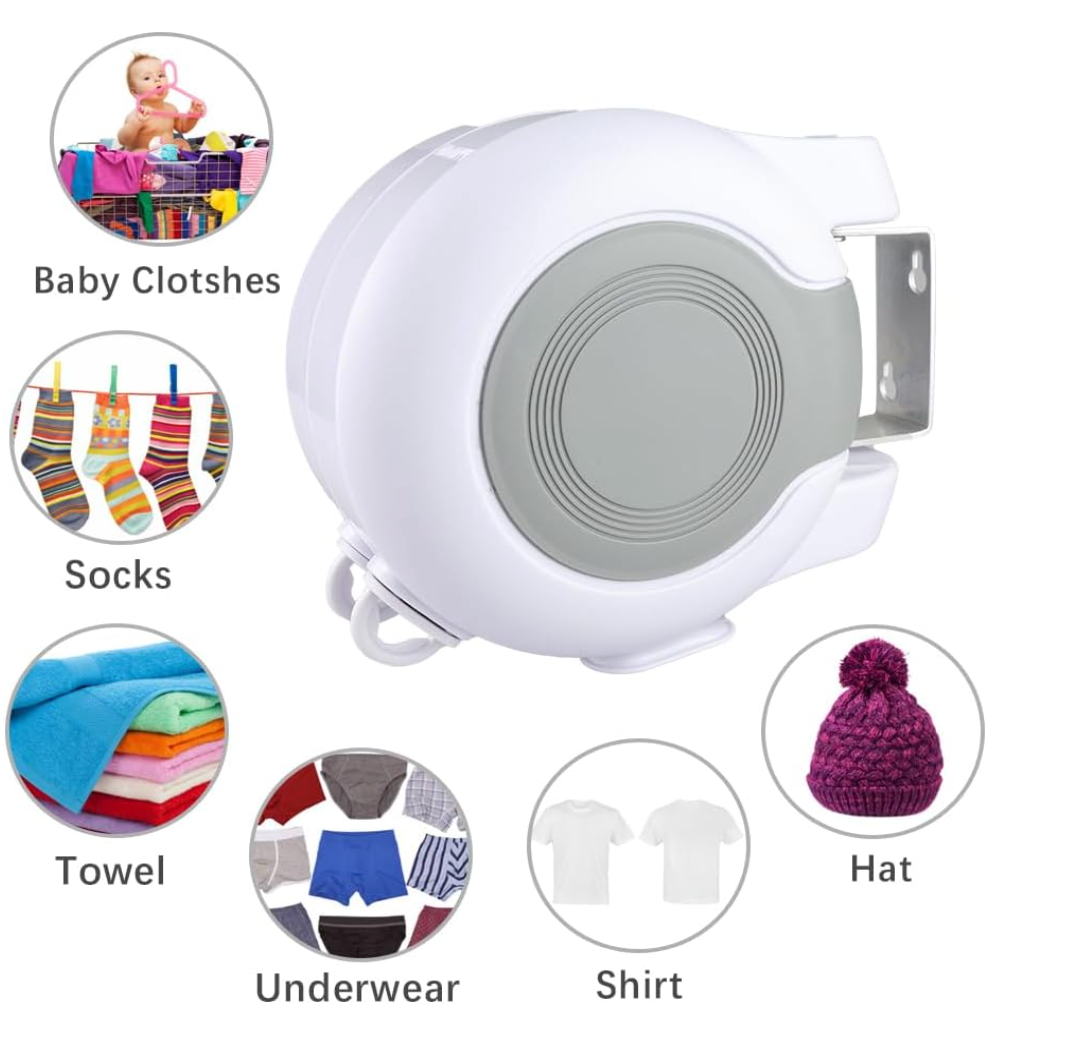 Wall Mount Retractable Double Clothesline