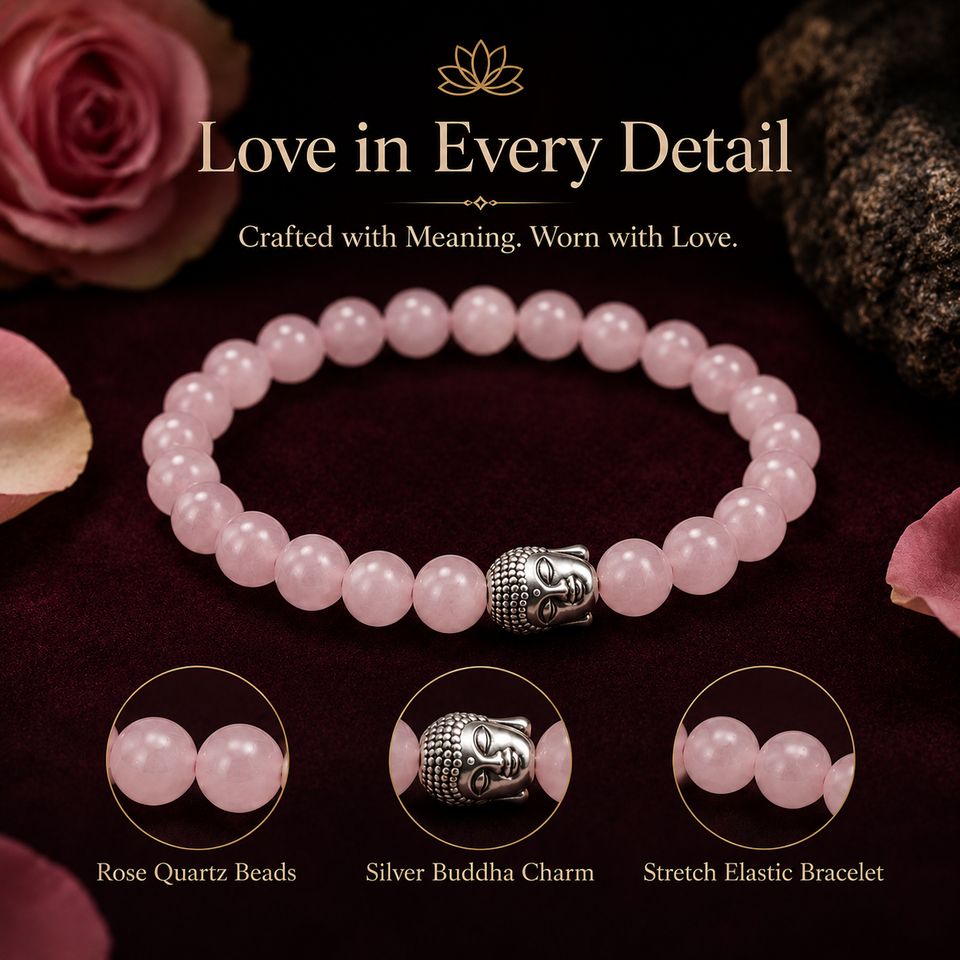 Love Attraction Bracelet (Original Rose Quartz)