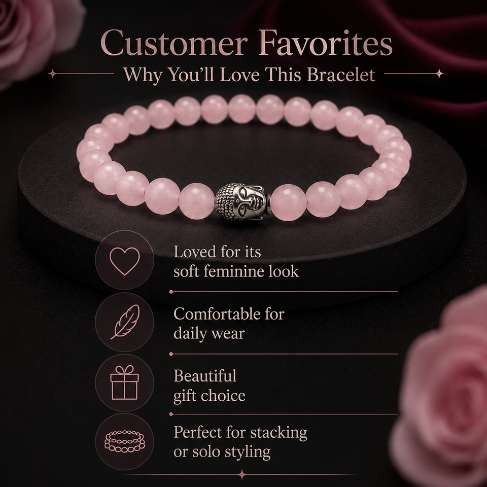 Love Attraction Bracelet (Original Rose Quartz)