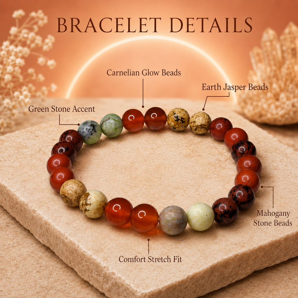 Ruling Number 9 | Crystal Bracelet | Numerology Bracelet - 8mm