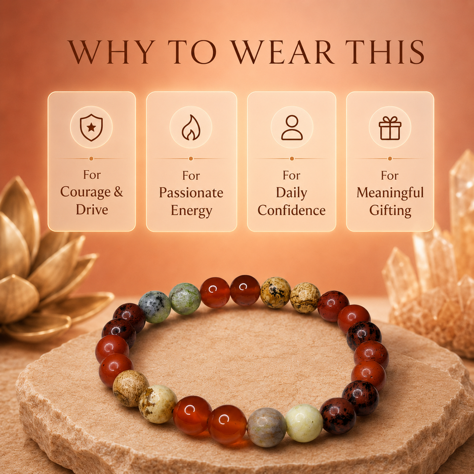 Ruling Number 9 | Crystal Bracelet | Numerology Bracelet - 8mm