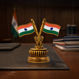 Indian National Flag and Ashok Stambh Combo