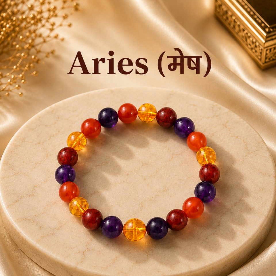 Aries Natural Multi Stones Bracelet