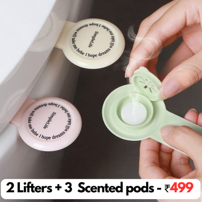 Fragranced Toilet Seat Lifter  (2 Lifters + 3 Fragrance Pods)