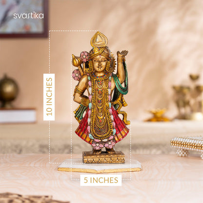 Lord Shreenath Ji Murti Antique Idol (10 Inch)