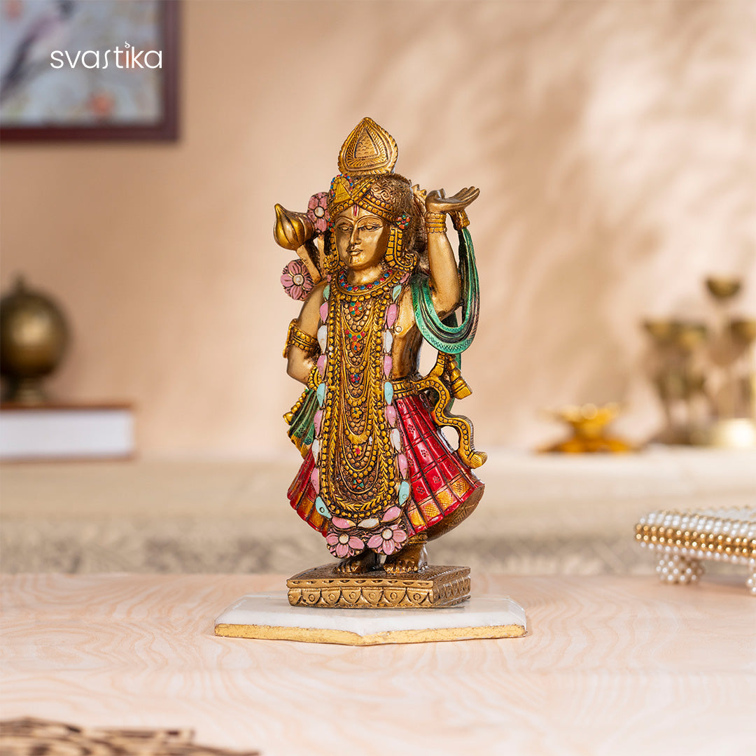 Lord Shreenath Ji Murti Antique Idol (10 Inch)