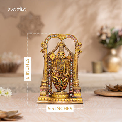 Lord Balaji (Srinivasa Mangapuram) Idol - Antique Finish (8 Inch)