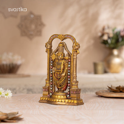 Lord Balaji (Srinivasa Mangapuram) Idol - Antique Finish (8 Inch)