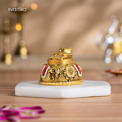Balaji Charan with Shanku Chakra Namam – Gold Plated (2 Inch)