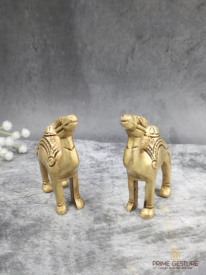 Mini Brass Camel Sculpture