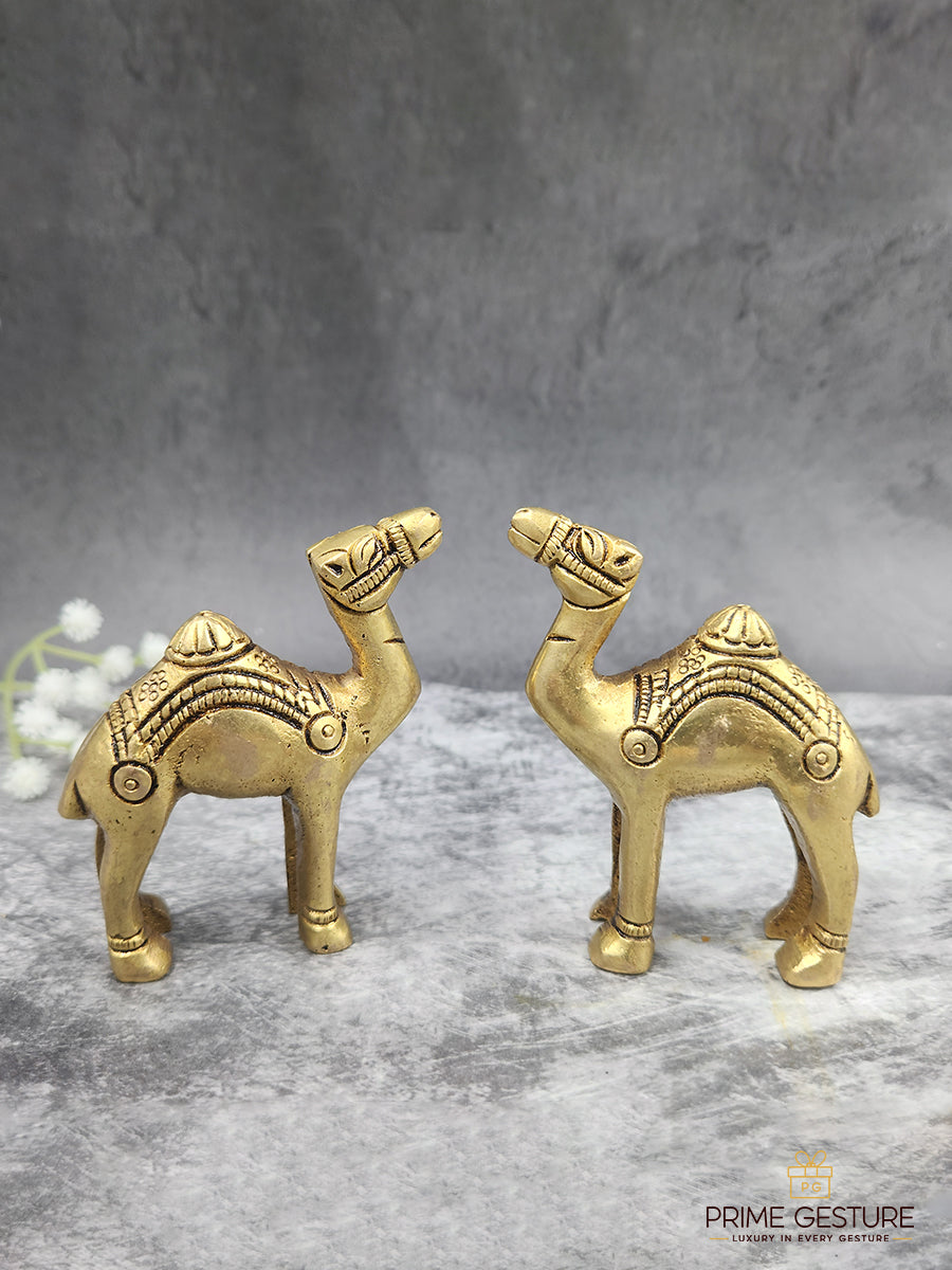 Mini Brass Camel Sculpture