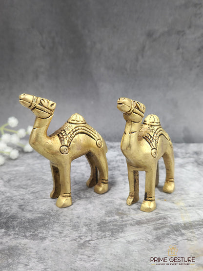 Mini Brass Camel Sculpture