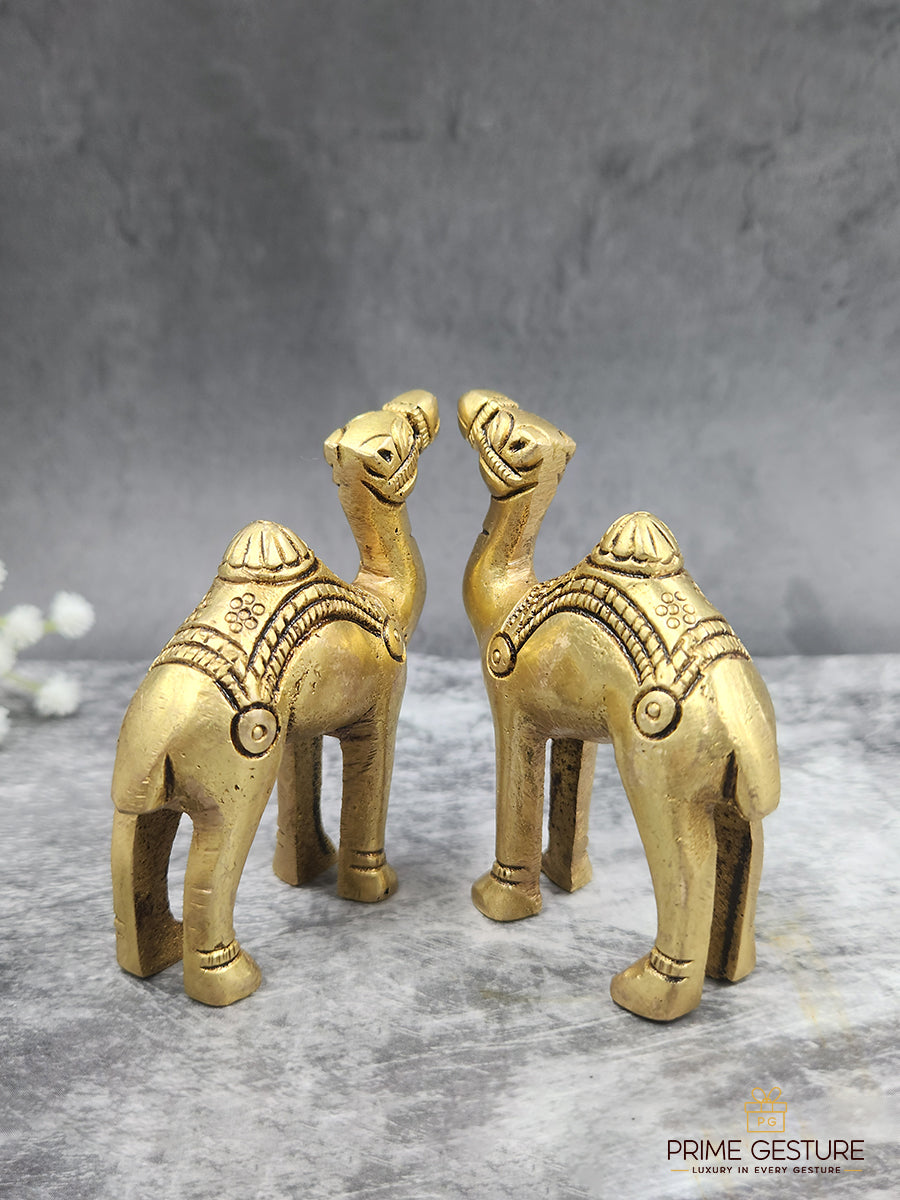 Mini Brass Camel Sculpture