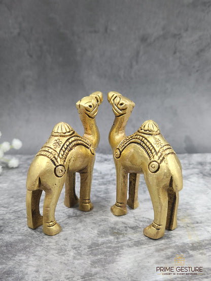 Mini Brass Camel Sculpture