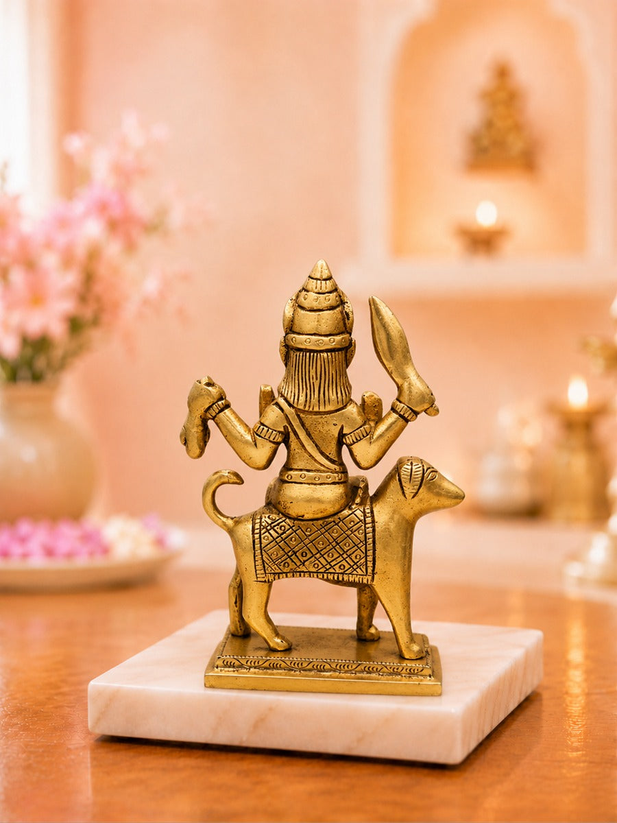 Brass Batuk Bhairav Idol for Home Protection & Dosha Nivarana