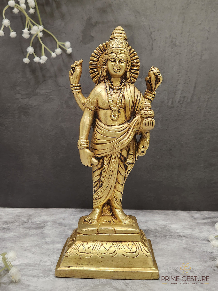 Pure Brass Dhanvantari Statue