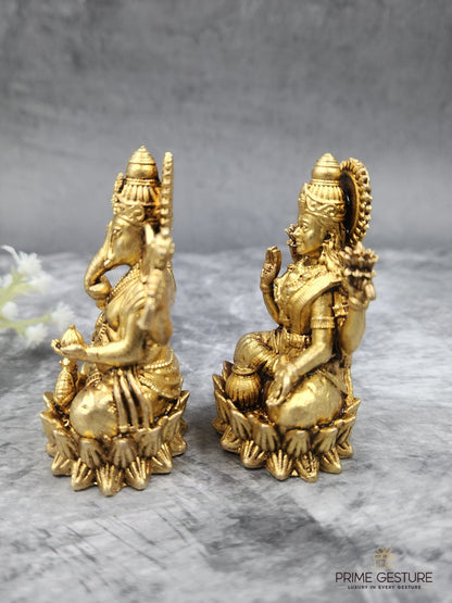 Brass Lakshmi Ganesh Idol – Aligned Intentions & Confident Outcomes