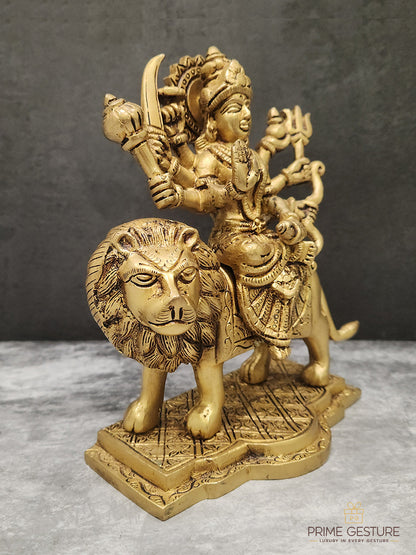Brass Maa Durga Idol on Lion