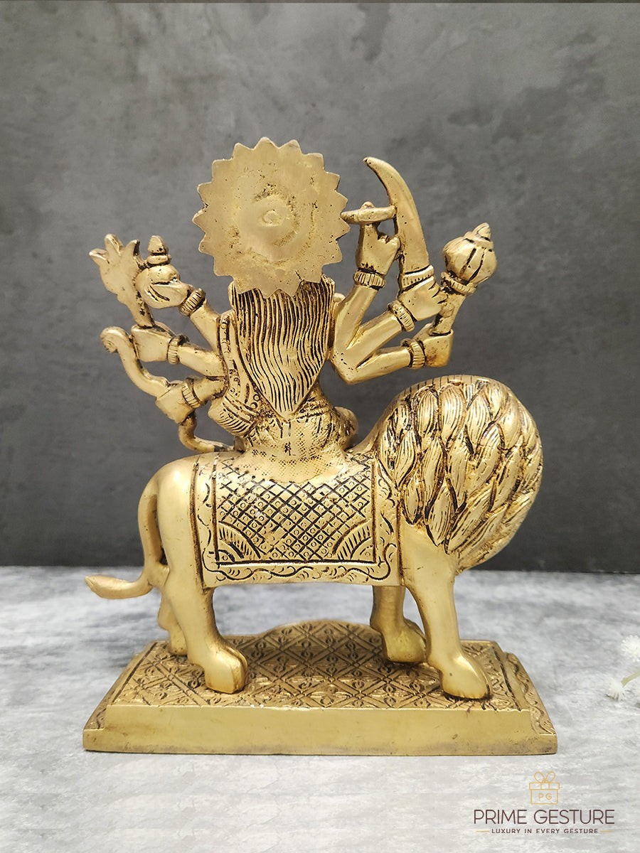 Brass Maa Durga Idol on Lion