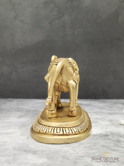 Brass Krishna Cow-Calf Idol