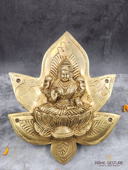 Pure Brass Lakshmi-Ganesh Wall Hanging