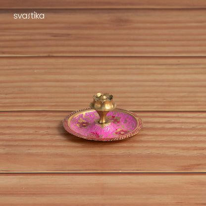 Brass Om Engraved Pooja Thali Set (10 Inch)