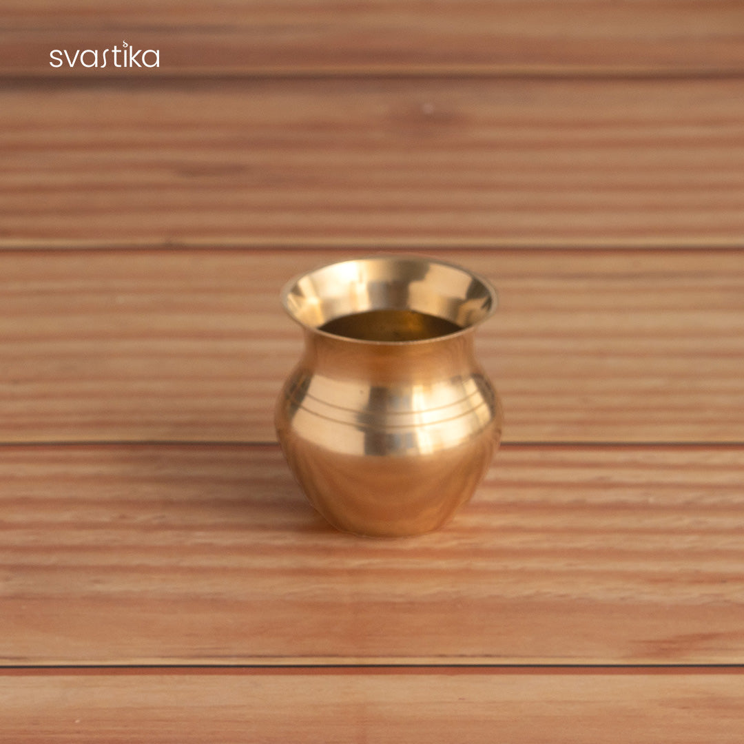 Brass Om Engraved Pooja Thali Set (10 Inch)
