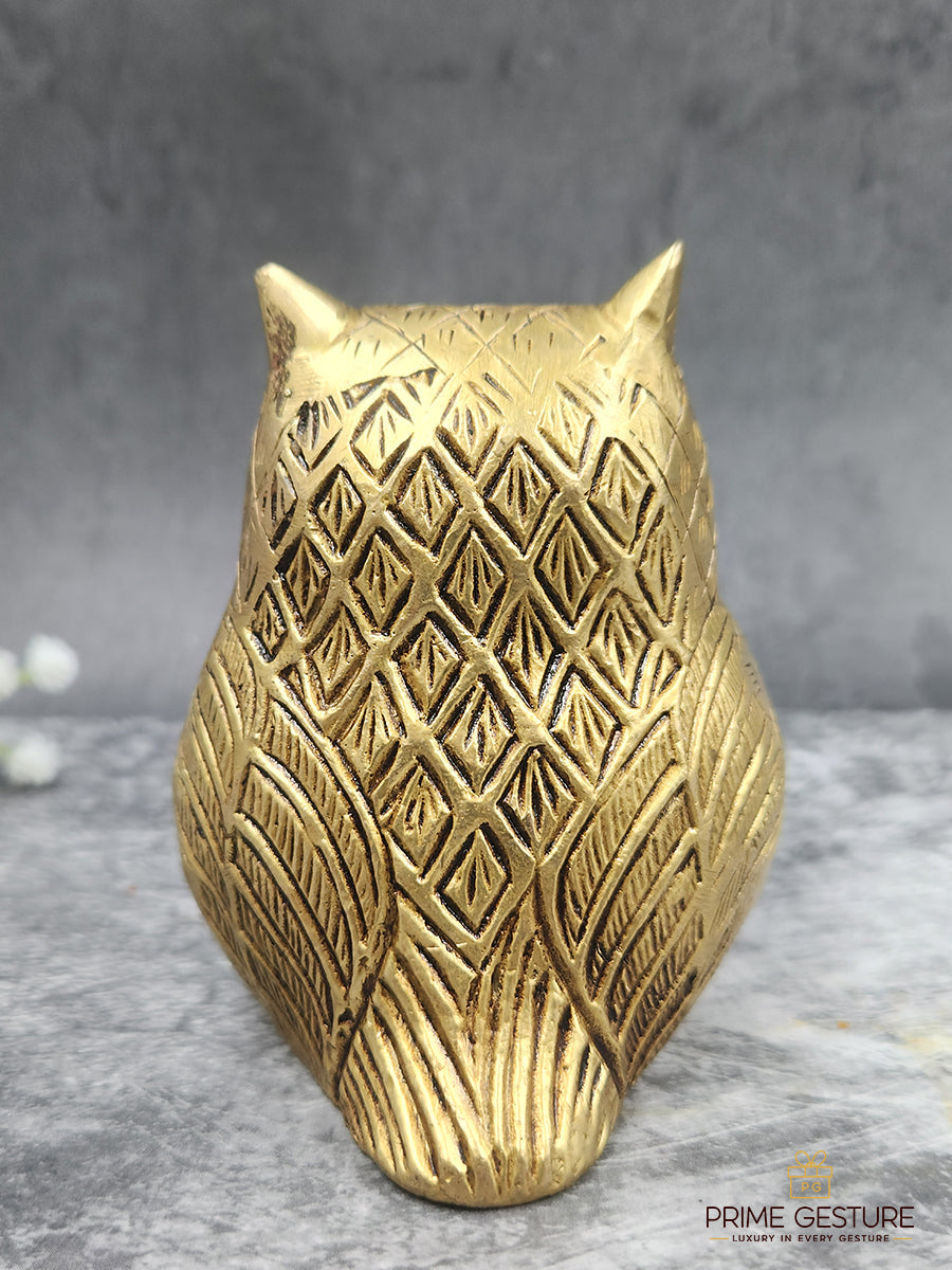Shubh Brass Lakshmi Owl Idol