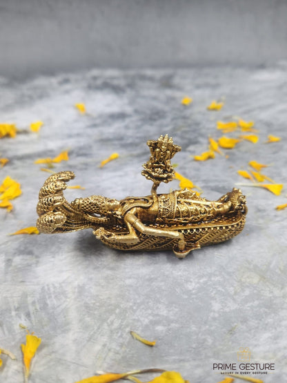Brass Padmanabhaswamy Idol – Divine Stillness & Eternal Protection