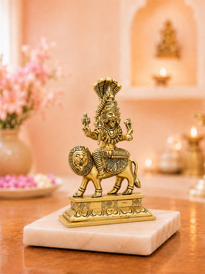 Brass Pratyangira Devi Idol for Protection & Negativity Removal