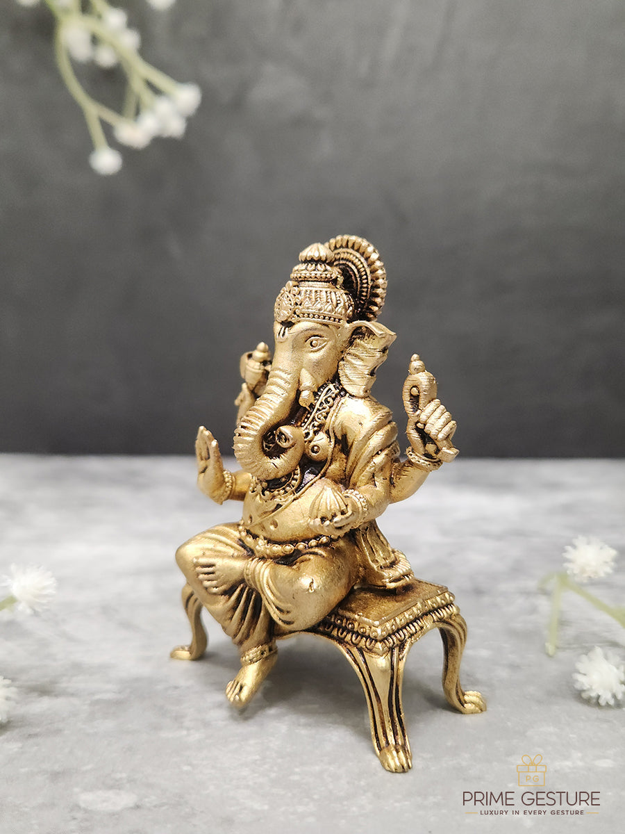 Brass Ganesh Ji Auspicious Idol
