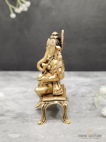 Brass Ganesh Ji Auspicious Idol