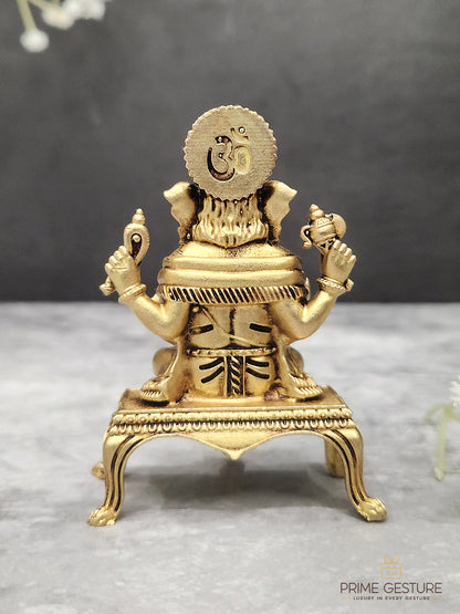 Brass Ganesh Ji Auspicious Idol