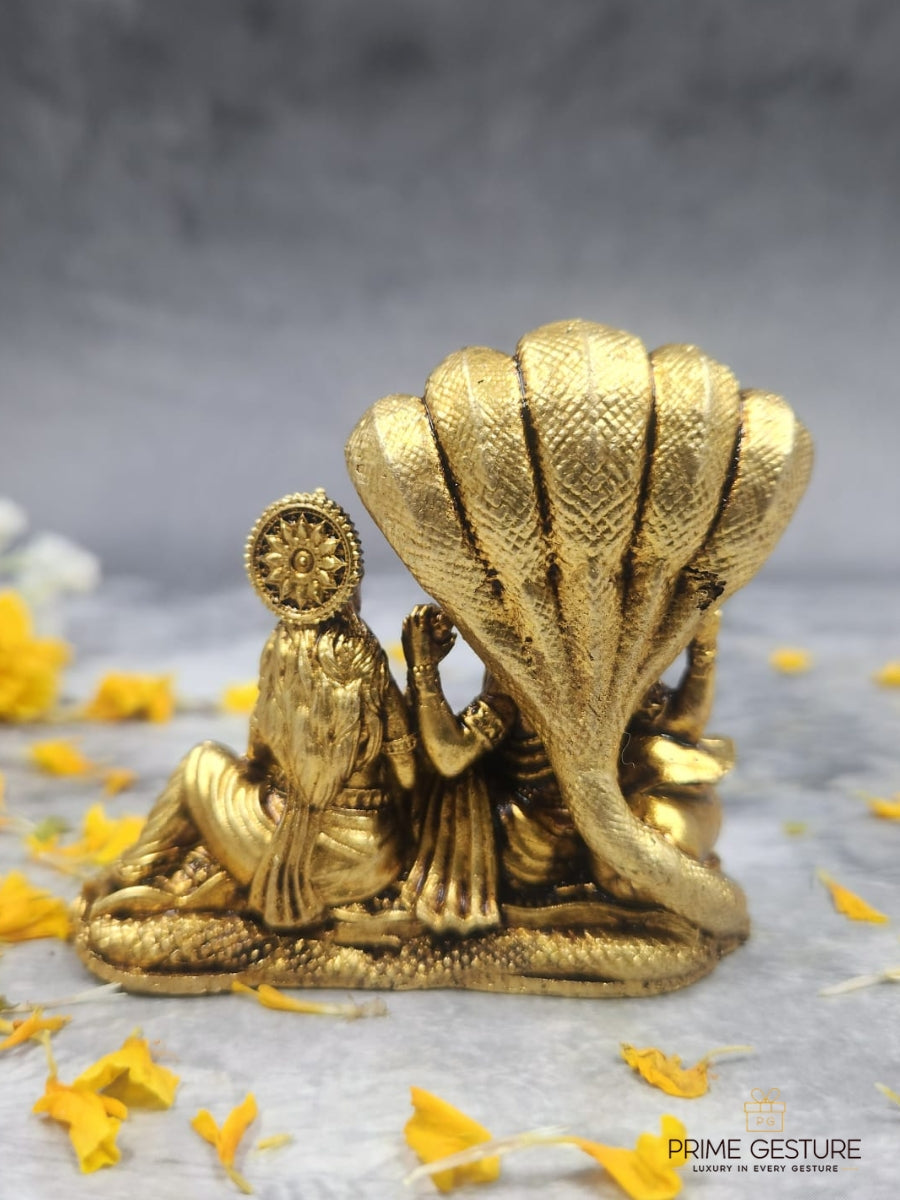 Brass Vishnu Lakshmi Idol – Protection, Prosperity & Divine Balance