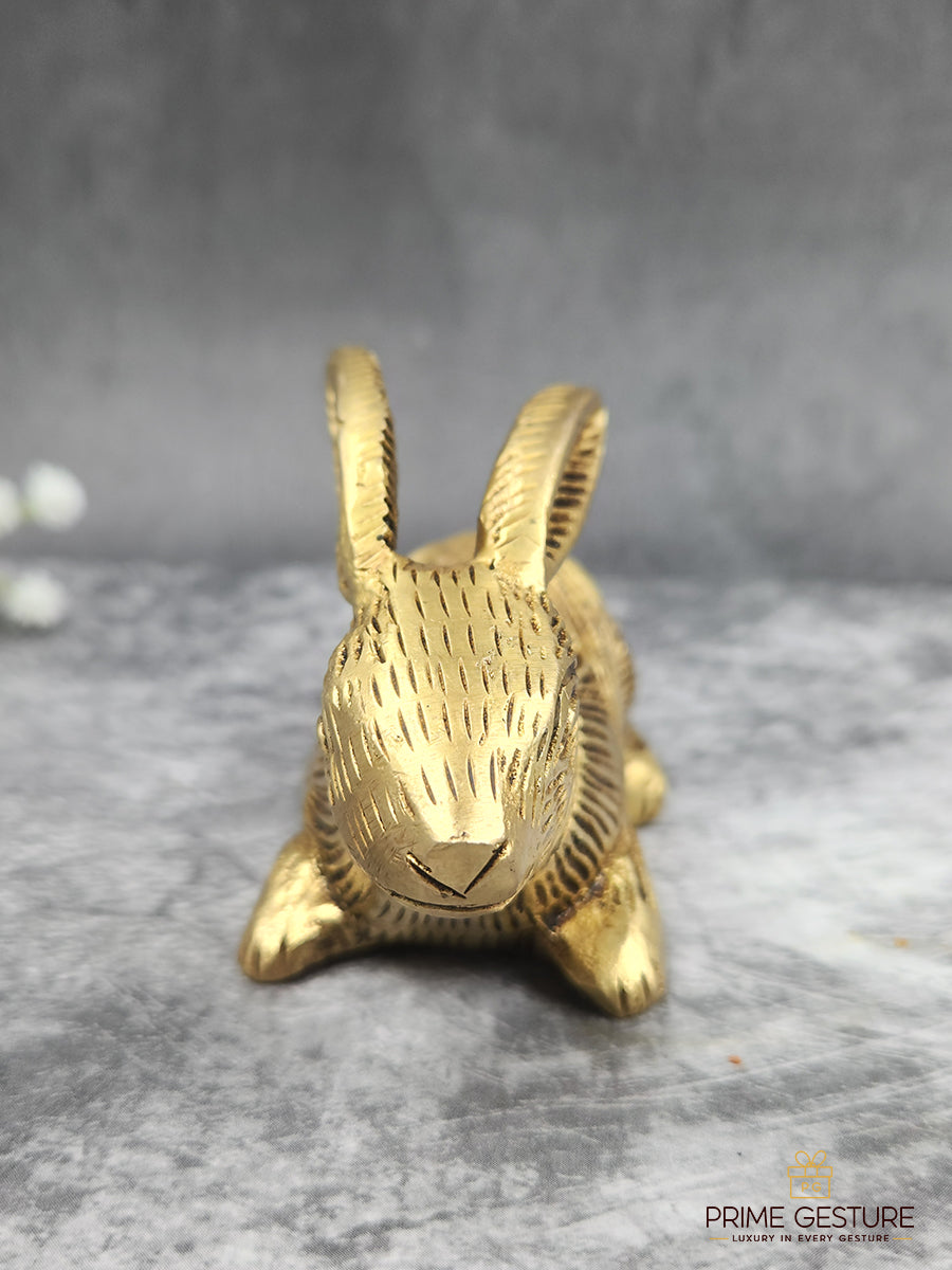 Delightful Brass Mini Rabbit Idol