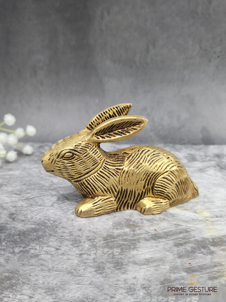Delightful Brass Mini Rabbit Idol