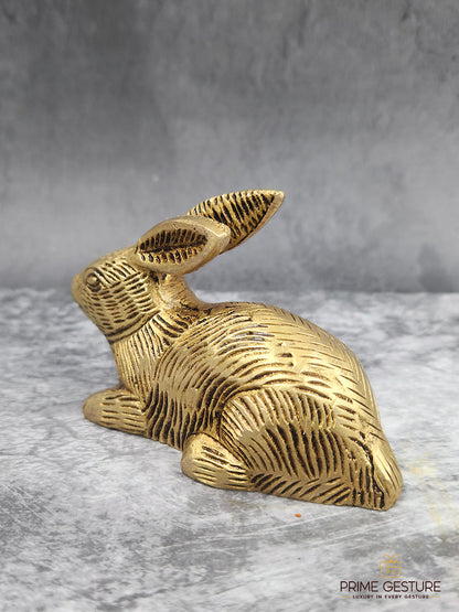 Delightful Brass Mini Rabbit Idol