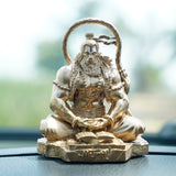 Pavan Sut Hanuman Ji — The Road Guardian | Copper Gold Finish | Car Dashboard Idol