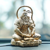 Pavan Sut Hanuman Ji — The Road Guardian | Copper Gold Finish | Car Dashboard Idol