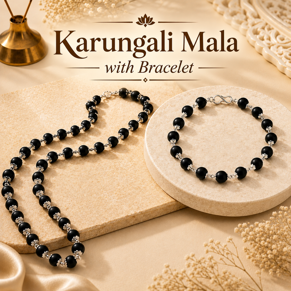 Karungali mala with bracelet combo