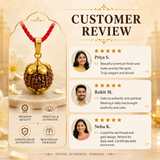 7 Mukhi Rudraksha Pendent Golden