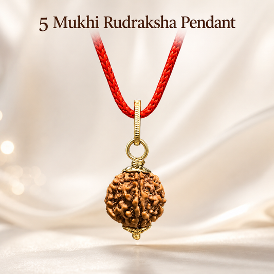 5 Mukhi Rudraksha pendant free