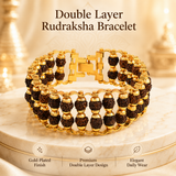 5 Mukhi Rudraksha Pendent with Double layer Bracelet