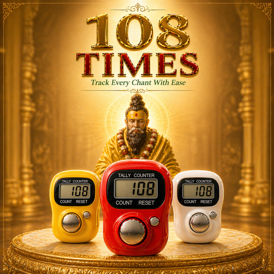 Premanand Ji Idol with Digital Jaap Counter (Pack of 3) – Spiritual Meditation Combo