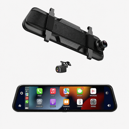 Dual Lens Dash Cam Mirror with GPS