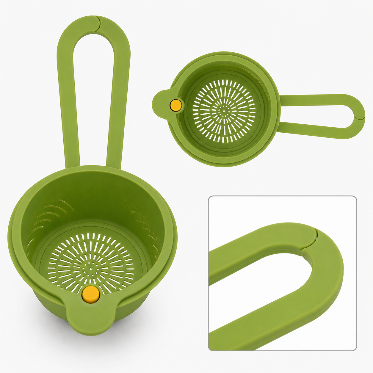 2-in-1 Collapsible Kitchen Strainer & Basket